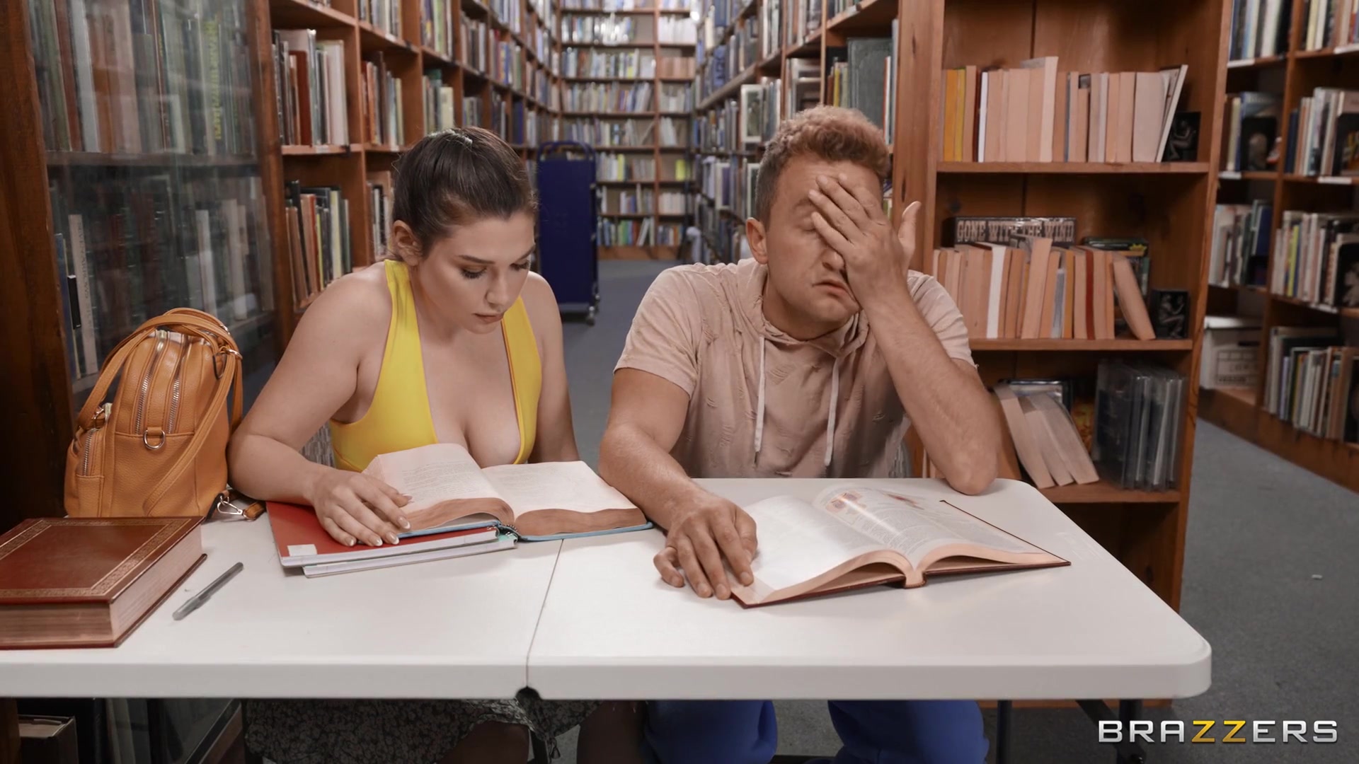 Big ass librarian gets involved in sexual action with this younger couple
