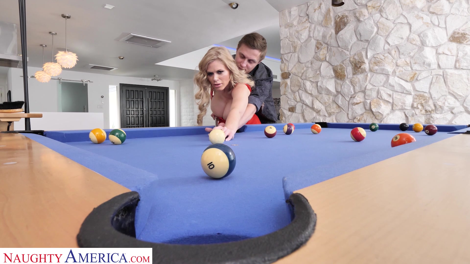 Pool game leads fine cougar to fuck for hours - Hell Moms